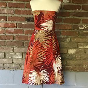 GAP Red/Tan Strapless Dress - Size 6